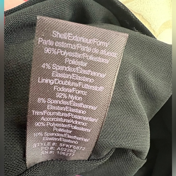 Hale Bob S Jersey Dress Faux Leather V Neck Purple Blue Turquoise NWT - Picture 7 of 16